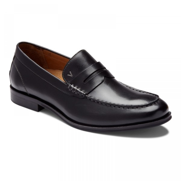 Vionic Loafers Ireland - Snyder Loafer Black - Mens Shoes Sale | QTLJU-9307